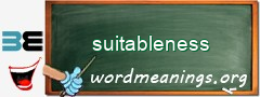 WordMeaning blackboard for suitableness